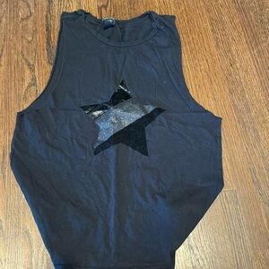 SR Women's Black Muscle Tee Tank - Size S